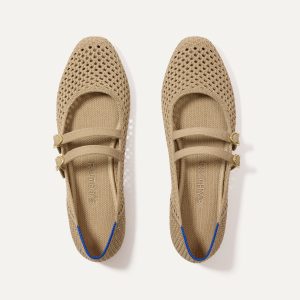 The Double Buckle Mary Jane - Dune Mesh