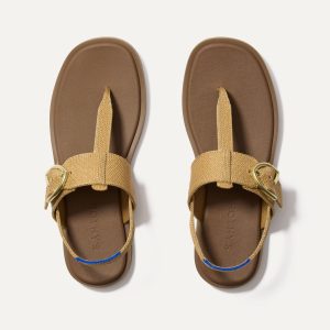 The T?CStrap Sandal - Metallic Golden Sun